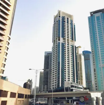 a group of tall buildings in a city at Silk Valley - Cozy Studio steps away from the Beach and Marina in Dubai
