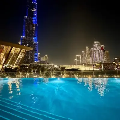 Grande Signature Burj Khalifa view 4 Min walk Dubai Mall Infinity Pool with Fountain View Free parking By The Meridian