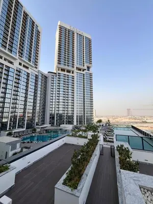 a view of a large city with tall buildings at Dubai dream in Dubai