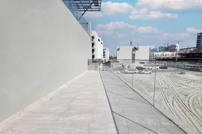 a view of the side of a building at Contemporary Studio Terrace Luxe & Secure Stay in Dubai