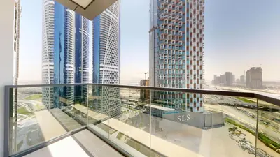 a view of a city from the balcony of a skyscraper at Vacationer I Vista 2 Bedroom I Business Bay I Free Parking, Pool, Gym & Wi-Fi in Dubai