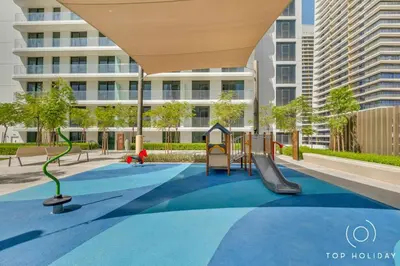 a playground with a slide at Luxury High floor apartment Atlantis & palm view in Dubai