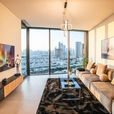 Sobha Waves Grande Big 1BR apt Burj Khalifa views!