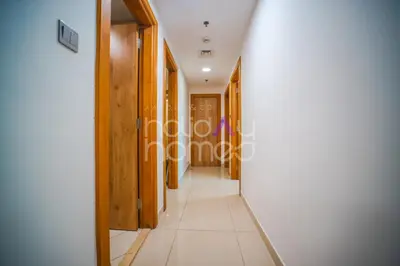 a corridor of a hallway with at Stylish 2BR in Continental Tower Dubai Marina in Dubai