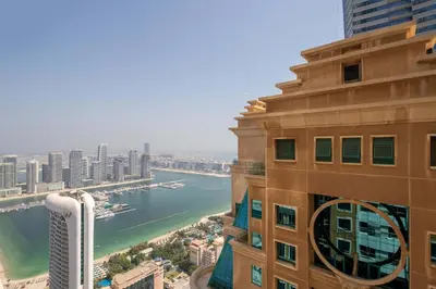 a view of a city with a river and buildings at Frank Porter - B324 - 5112 Elite Residence in Dubai