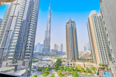 a view of a city skyline with tall buildings at bnbmehomes - Act One Tower in Dubai