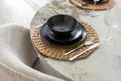 a black hat sitting on a table with a basket at GuestReady - Stylish Stay with Dubai Skyline Views in Dubai