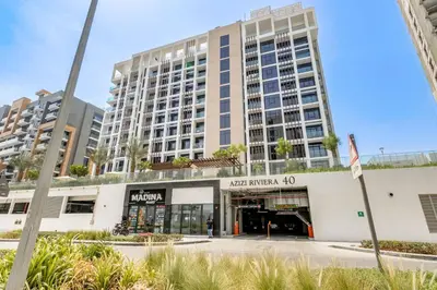 a view of a building in a city at GLOBALSTAY Elegant Meydan Apartments - Azizi Riviera 40 in Dubai