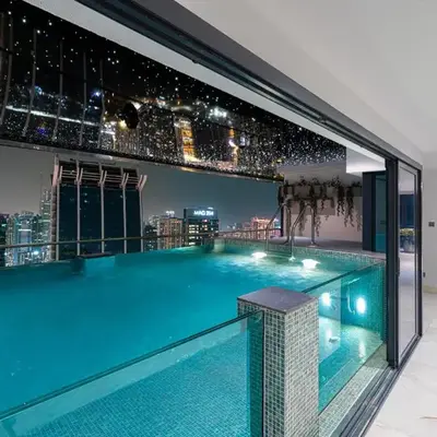 Luxe 4BR Penthouse with Private Pool and Gym