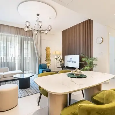 Lux Creek Home with Burj View steps from the Lagoon