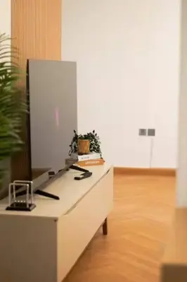 a kitchen with a counter top with a plant on it at Luxury 2BHK in Dubai Marina By dPie MP 1514 in Dubai