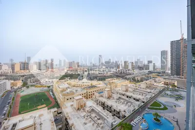 an aerial view of a city with buildings at Bloomfields Spacious 1br Bloom Tower in Dubai