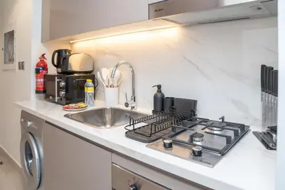 Gallery image of AirDXB - Quiet Elegance Studio Living Near Burj Khalifa in Azizi Riviera in Dubai
