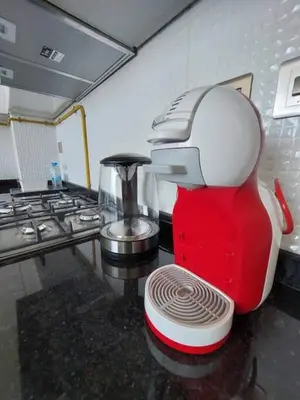 a kitchen with a weird looking toilet in a kitchen at Business Bay, Compact, Modern Studio Dubai in Dubai