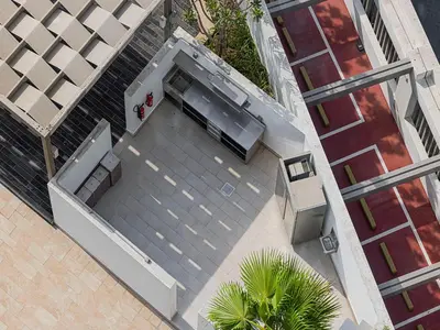 an overhead view of a building with a sidx sidx sidx at Livin' Holidays - Studio - Close to downtown in Dubai
