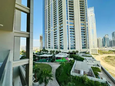 an aerial view of a large building in a city at Cozy Haven High Rise Balcony and Upscale Furnished in Dubai