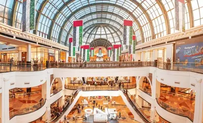 an image of a shopping mall with a glass ceiling at Modern & Stylish 1BR, Pool & Gym in Dubai