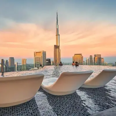 Luxury 58th Floor Seaview 2BR - Paramount Midtown - 6 Guests - 64F Pool Access & Burj View