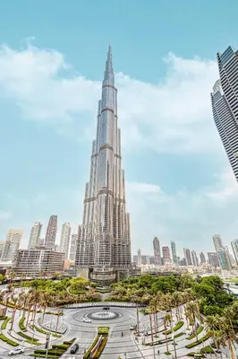 a view of the burj khalifa tallest building in the world at Luxury Burj Vista Suites by Mystique - Breathtaking Burj Khalifa Views in Dubai