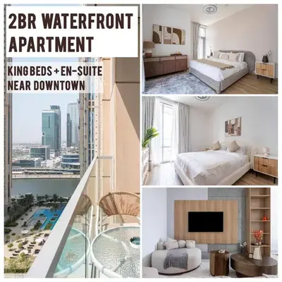 Luxury 2BR with Canal & Pool View Nr Downtown