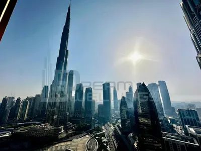a view of a large city with skyscrapers at Kempinski Central Avenue Studio Burj view in Dubai