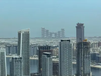 a group of tall buildings in a city at Frank Porter - Elite Residence, Dubai Marina in Dubai