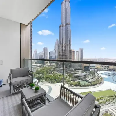 Burj Khalifa and Dubai Fountian Direct View - Luxury 2BR Flat - Downtown Dubai