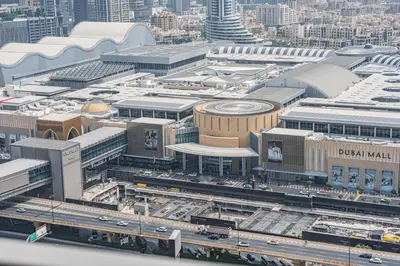 an aerial view of a large city with buildings at Burj View Chic 2BR Downtown Dubai in Dubai
