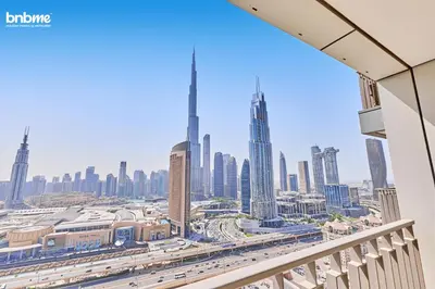 a view of the dubai city from the balcony of a building at bnbmehomes - Downtown Views II in Dubai