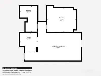 a block diagram of a building at The Point - One Bed with Marina Skyline Views in Dubai