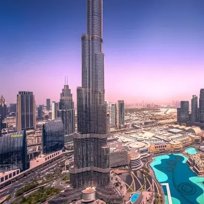 GRANDE RESIDENCES with a direct Burj Khalifa view and Private Fountain Show at 62nd floor with DXB AIRPORT VIP Shuttle option for 8 guests