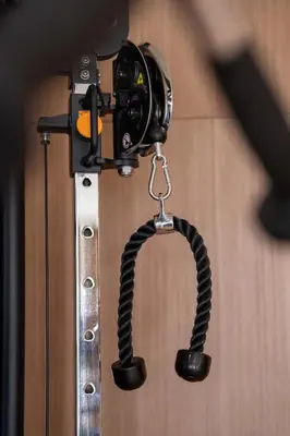 a camera is hanging on a wall at Newly Furnished Studio Haven in Binghatti Azure in Dubai