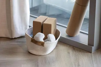 a basket filled with marshmallows next to a window at Premium Suite 3 BR 200 degree Views 85-inch TV and Sunset View in Dubai