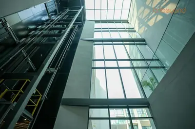 a view of a building with glass windows at The Autograph-Art Meets Comfort in Dubai