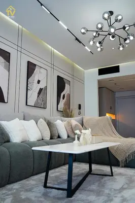 a living room with a couch and a table at TOP VIEW Luxury 2 bedrooms in Dubai only families in Dubai