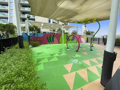 a playground in a building with a skate park at Chic Studio in Dubai with Pool View Retreat Near Business Bay & Jumeirah Beach in Dubai