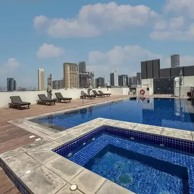 Luxury JVC 1BR plus Maids Room Escape with Terrace