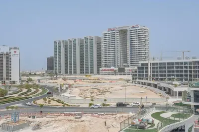a view of a city with tall buildings at Elegant 2BR Apartment Private Pool by Czechin in Dubai