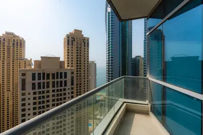 a view of a city skyline from a balcony at Great Location - Stunning Views - Scenic in Dubai