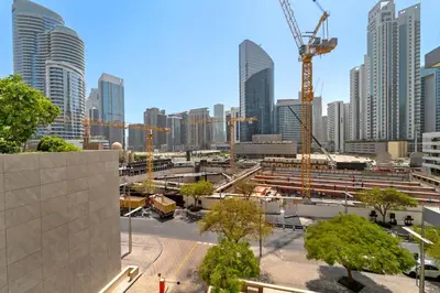 a view of a construction site in a city at Lux Upscale Living Walk to Dubai Mall in Dubai