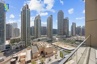 a view of a city skyline with tall buildings at The Ivory Crown 1BR Downtown Dubai in Dubai