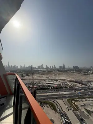a view of a city from an airplane at City View Apartment very Close to Downtown and World Trade Center DIFC in Dubai