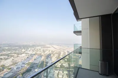 a view of a city from the top of a building at Downtown Views 2BR-Direct Dubai Mall Connection in Dubai