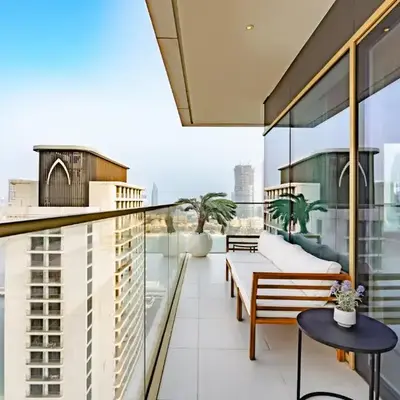 Elegant 2BR with Sea View & Direct Beach Access