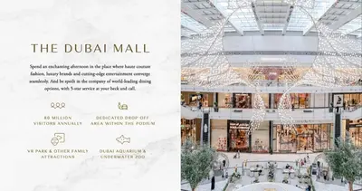 a rendering of the dudley mall with a rendering of the building at Luxury 2BR at Burj Crown Sleeps 7 PS5 & 65-inch TV in Dubai