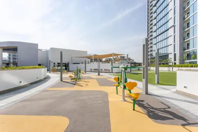 a rendering of a playground in a building at STAY BY LATINEM Luxury 1BR Holiday Home W 2809 Near Burj Khalifa in Dubai