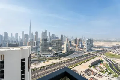 a view of a city from the top of a building at GuestReady - City 1BR | Heart of Business Bay in Dubai