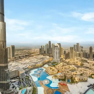 2BR balcony Downtown with Burj Khalifa and Fountain View