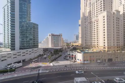 a view of a city with many tall buildings at StayShort - Premium 2BR in Dubai Marina - Sleeps 4 in Dubai