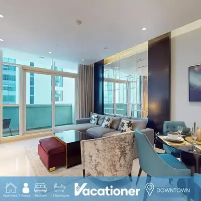 Vacationer l Stylish 1 Bedroom l Downtown Dubai l Pool
